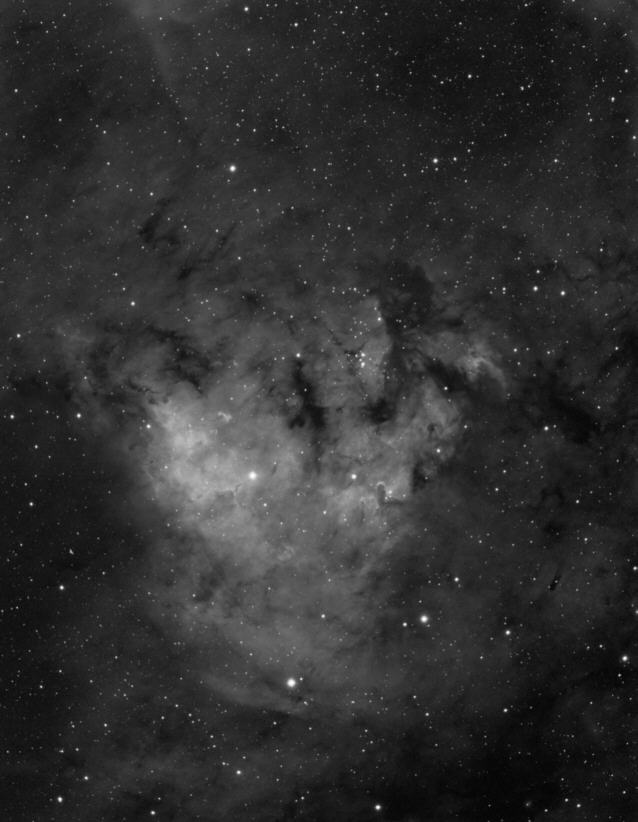 Emission nebula NGC 7822 in the light of ionised hydrogen Constellation Cepheus)